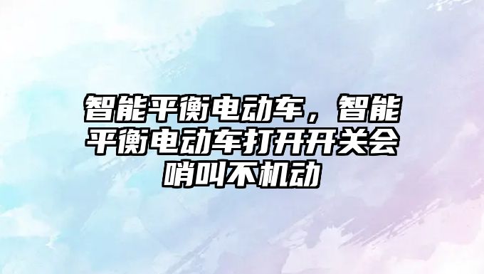 智能平衡電動車，智能平衡電動車打開開關(guān)會哨叫不機動