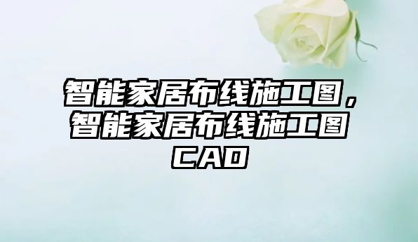 智能家居布線施工圖，智能家居布線施工圖CAD