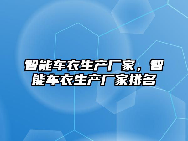 智能車衣生產(chǎn)廠家，智能車衣生產(chǎn)廠家排名