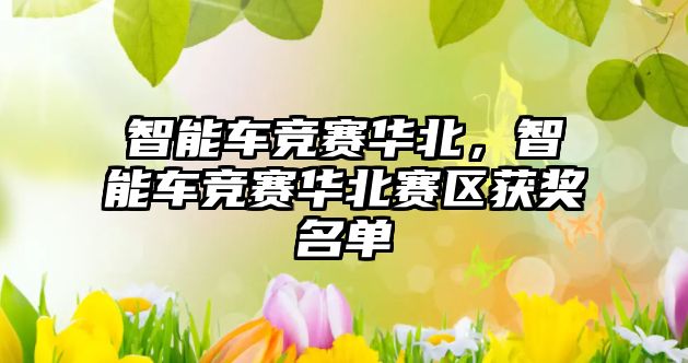 智能車競賽華北，智能車競賽華北賽區獲獎名單