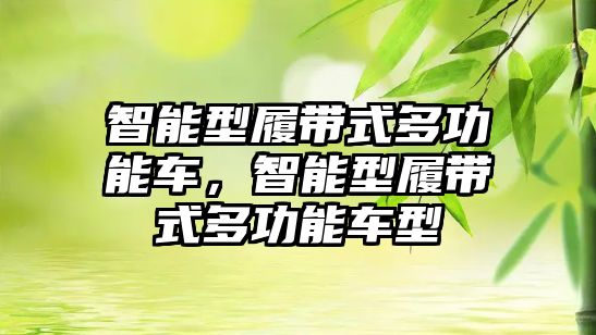 智能型履帶式多功能車，智能型履帶式多功能車型
