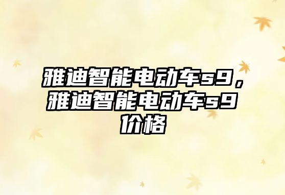 雅迪智能電動車s9，雅迪智能電動車s9價格