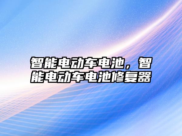 智能電動車電池，智能電動車電池修復器